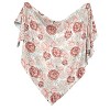 Sweet Jojo Designs Girl Swaddle Baby Blanket Peony Floral Garden Pink and Ivory - image 2 of 4