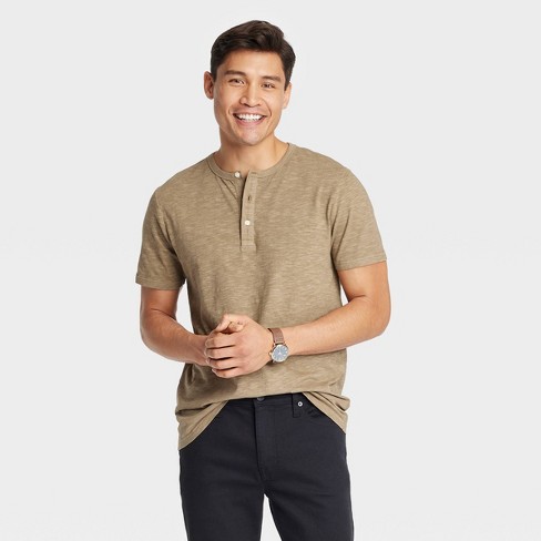 Men's 100% Cotton Casual Premium Long Sleeve 3-Button Henley Shirt at   Men’s Clothing store