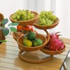Attop Multi-Layer Creative Fruit Platter Storage Basket,Step-By-Step Rising Snack And Bread Basket, Imitation Rattan Handmade Woven Dried Fruit Basket - 3 of 4