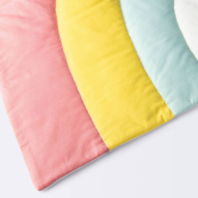 Quilted Floor Blanket and Playmat - Rainbow - Cloud Island&#8482;, 5 of 9