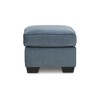 Signature Design by Ashley Contemporary Cashton Ottoman Chenille Blue - 4 of 4