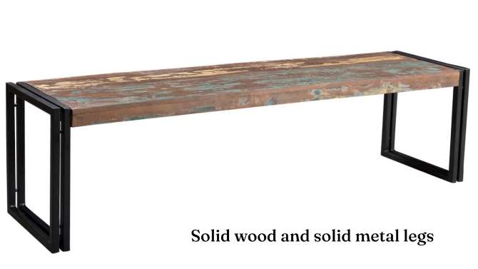 Old Reclaimed Wood and Iron Bench - Timbergirl, 2 of 7, play video