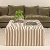 Storied Home Kilim Coffee Table Cream & Brown: Square No Assembly MDF 4 Point/Leg - 3 of 4