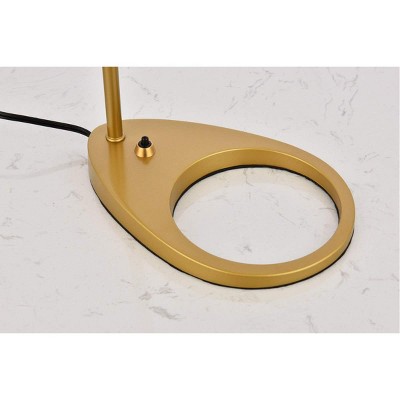 Juniper Brass Adjustable Iron Table Lamp with Cone Shade
