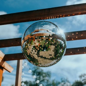 Yescom 12inch/16inch Large Hanging Disco Mirror Glass Ball for DJ Dance Club Home Party Window Display Garden Decorative Objects - 1 of 4