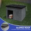 Modern Indoor/Outdoor Plastic Dog House with Lift-up Roof ¨C Gray, 24.1"H x 31.9"W x 24.8"D - 2 of 4