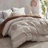 Boho Duvet Cover Set, King Size, Beige Terracotta, 3 Pieces, Microfiber, Zipper Ties - 2 of 4