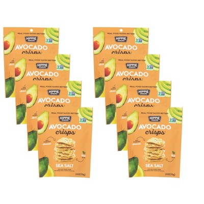 Hippie Snacks Sea Salt Avocado Crisps - Case of 8/2.5 oz