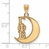 Black Bow Jewelry 14k Yellow Gold Plated Sterling Silver Gamma Phi Beta Greek Life Small Pendant - 2 of 3