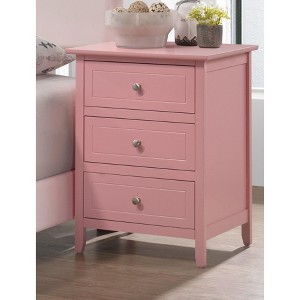 NicBex 3 Drawer Nightstand End Table,Wood Side Table with Round Knob Handles for Bedroom,Living Room,Bedside - 1 of 4