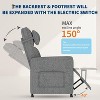Power Recliner Chair, Adjustable Electric Recliner Ergonomic Overstuffed Single Sofa,2 Side Pockets and USB Port,Home Theater Seating for Living Room - 3 of 4