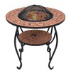 vidaXL Mosaic Fire Pit Table Terracotta 26.8" Ceramic - 3 of 4