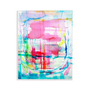 Stupell Industries Vivid Watercolor Abstraction Wall Plaque Art - 1 of 4