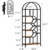 GustoWave 6-Tier Open Bookshelf - 81.7" Tall Arched Bookcase Geometric Open Storage Shelf Freestanding Display Rack Bookshelves - 2 of 4