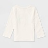 Toddlers 2pk Adaptive Long Sleeve Christmas 'Wreath/Puppy' Graphic T-Shirt - Cat & Jack™ Cream/Red - 2 of 3