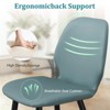 Sapphtopaz Modern Dining Chairs with Metal Legs PU Upholstered Kitchen Chair with Shell-Shaped Dining Room Chair for Kitchen,Restaurant - 3 of 4
