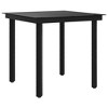 Garden Dining Table Black Powder-coated steel, glass Medium Tough - 2 of 4