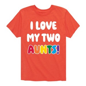 Boys' - Instant Message - I Love My Two Aunts Short Sleeve Graphic T-Shirt - 1 of 4