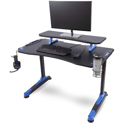 Lavish Home Gaming Computer Desk with Cup Holder, Headphone Hanger, Cable  Management, Black