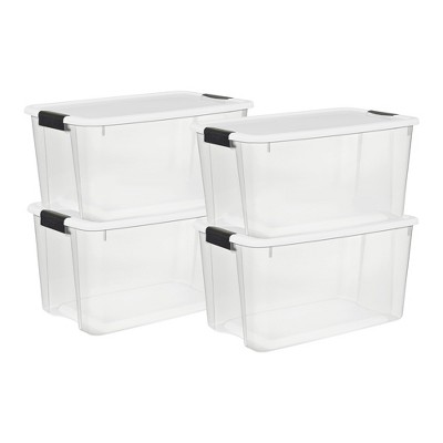 Sterilite Ultra Latch Box, Stackable Storage Bin with Lid, Plastic Container with Heavy Duty Latches to Organize