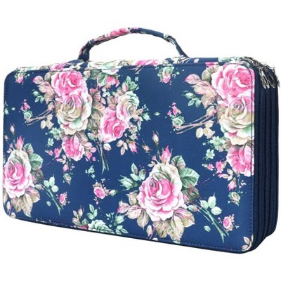 Paaaawaters Colored Pencil Case - 200 Slots Pencil Holder with Zipper Closure Twill Fabric Large Capacity Pencil Case