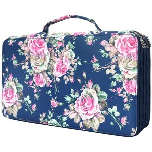 Paaaawaters Colored Pencil Case - 200 Slots Pencil Holder with Zipper Closure Twill Fabric Large Capacity Pencil Case - 1 of 4