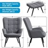 Yaheetech Accent Chair and Ottoman Set Arm Chair with Foot Rest for Living Room Gray - 3 of 4