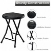 GustoWave Portable Folding Chair with Handle, Heavy Duty Round Fold Stool Chair with 500lbs Capacity for Adults, 18 Inch Foldable Stool - 3 of 4