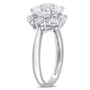 EVERLY JEWELRY | 10K White Gold 4 1/3 CT TGW Created White Sapphire Halo Engagement Ring - 2 of 4
