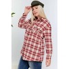 Women's Plaid Button Up Plus Shirt - DAVI & DANI - image 3 of 4