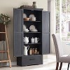OKD Kitchen Pantry Cabinet - 72" Farmhouse Tall Wood Kitchen Storage Cabinets with Adjustable Shelves & 2 Barn Doors & Drawer - 2 of 4