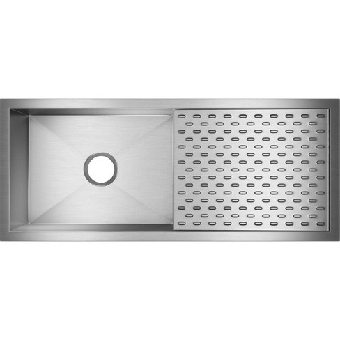 Elkay Efu411510db Crosstown 43 1 2 Single Basin 16 Gauge Stainless Steel Kitchen Sink For Undermount Installations Stainless Steel