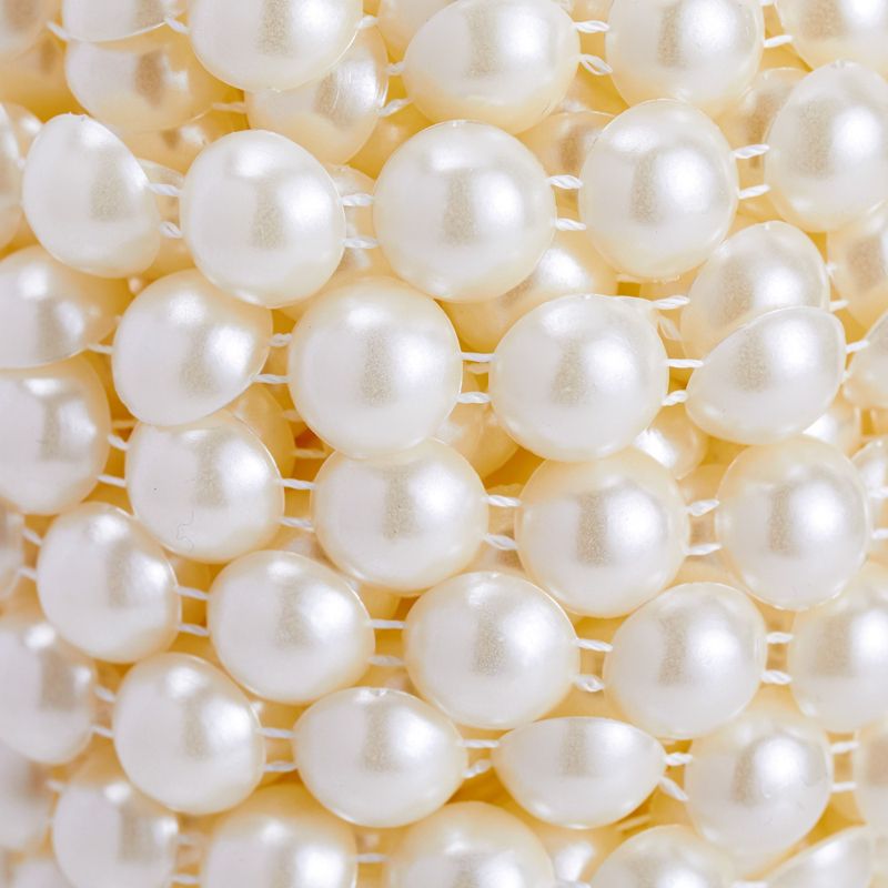 Bright Creations White Half-Round Spools of Pearls for DIY Crafts, Wedding Decorations, 10mm Beads, 10 Yards, 5 of 8