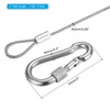Unique Bargains Stainless Steel Luggage Lighting Travel Snap Hook Locking Cables Silver - 2 of 4