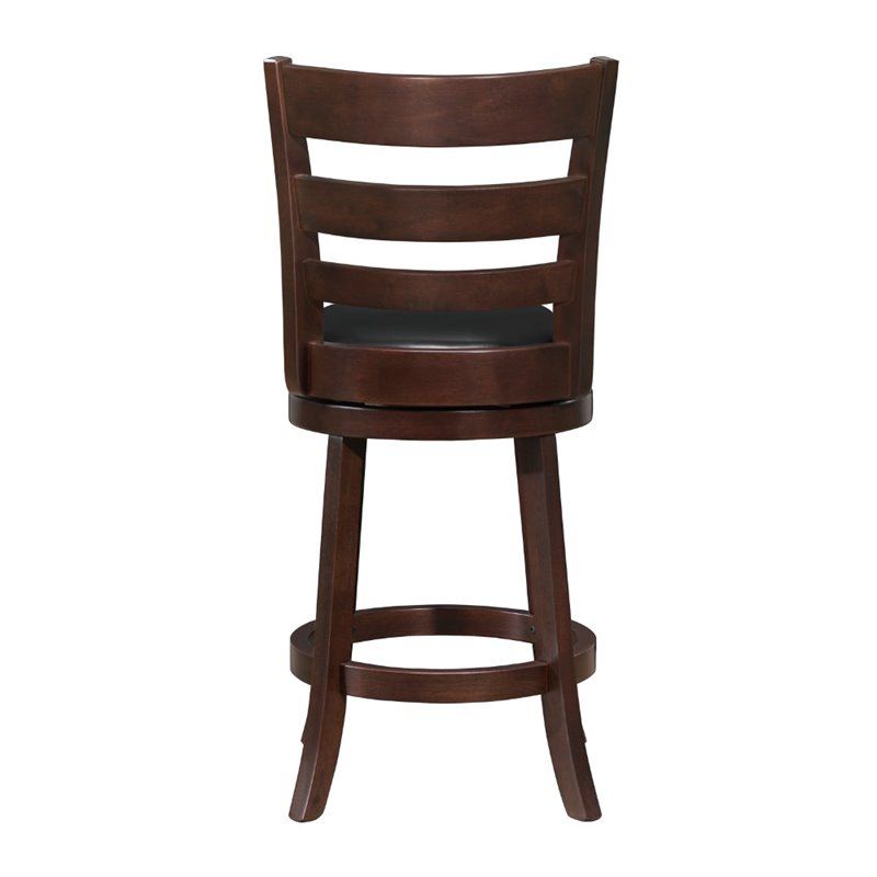Shapel Faux Leather Swivel Counter Stool in Dark Cherry - Lexicon, 5 of 8