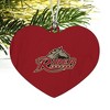 Rider University Primary Logo Heart Love Wood Christmas Tree Holiday Ornament - 2 of 3