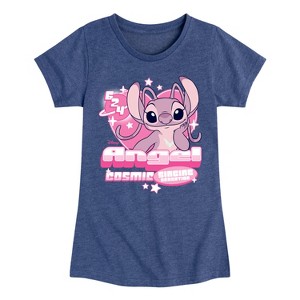 Girls' - Lilo and Stitch - Y2K Angel Fitted Short Sleeve Graphic T-Shirt - 1 of 4