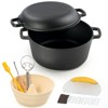 Dexmalle 6.5-quart cast iron Dutch,Pot,Baking Bread/Deep Frying/BBQ - 3 of 4