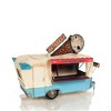 Old Modern Handicrafts 1966 Ice Cream Trailer – Handmade Metal Model, Vintage Signage, Blue & Cream, 9.5” - 2 of 4