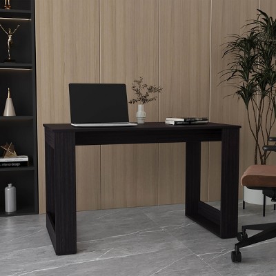 INFURNIC Desks Modern Writing Desk Compact Sturdy Design with Smooth Finish Easy Fold and Lock System, Black, 23.6"*47.2"*28.7"