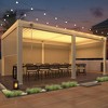 Erommy 12 x 20 FT Aluminum Louvered Pergola with 6-Panel Pull-Down Privacy Screen - 3 of 3
