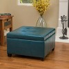 NicBex Modern 30" Square Storage Ottoman Leather Upholstered Footstools with Button Tufted for Bedroom and Living Room - 2 of 4