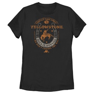 Women's Yellowstone Protect This Family Buckle Bunnies T-Shirt - 1 of 4