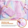 Joyfy Wearable Blanket Hoodie for Kids Adults, Christmas Oversized Flannel Fleece Sweatshirt Blanket, Cozy Blanket Birthday Gift for Family Girls Boys - 3 of 4