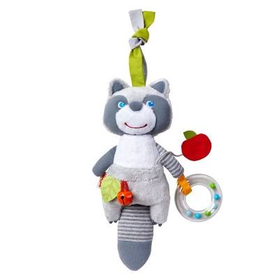 HABA Willie Raccoon Soft Dangling Figure for Crib, Stroller or Play Pen - Ages 6 Months and Up