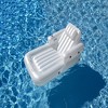 Swimline 74" Water Sports Kickback Adjustable Inflatable Swimming Pool Lounger Raft - Blue - 2 of 4