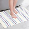 Unique Bargains Striped Pattern Soft Absorbent Machine Washable Non-Slip Bath mat - 2 of 4