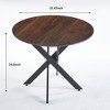 Cross Leg Modern Dining Table, with Round or Square Table Top, Pedestal Dining Table, End Table Leisure Coffee Table - 2 of 4