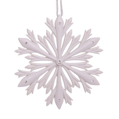 Kurt Adler 4 Inch Elegant Snowflake Ornament with Swarovski Elements