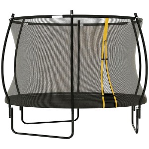 Soozier Outdoor Trampoline with Net Enclosure, Curved Poles and Safety Spring Cover, ASTM Approved - 1 of 4